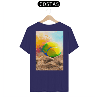 Nome do produto Camisa 100% Algodão - Bola de Beach Tennis na Areia (Costas)