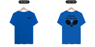 Nome do produto Camisa 100% Algodão - Vou pro Play (Frente e Costas)