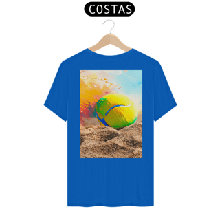 Nome do produto Camisa 100% Algodão - Bola de Beach Tennis na Areia (Costas)