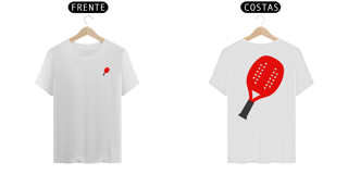 Nome do produto Camisa 100% Algodão - Raquete Beach Tennis (Frente e Costas)