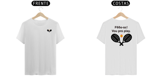 Nome do produto Camisa 100% Algodão - Vou pro Play (Frente e Costas)