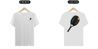 Nome do produto Camisa 100% Algodão - Raquete e Bola Beach Tennis (Frente e Costas)