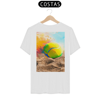 Nome do produto Camisa 100% Algodão - Bola de Beach Tennis na Areia (Costas)
