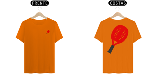 Nome do produto Camisa 100% Algodão - Raquete Beach Tennis (Frente e Costas)