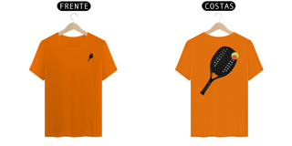 Nome do produto Camisa 100% Algodão - Raquete e Bola Beach Tennis (Frente e Costas)