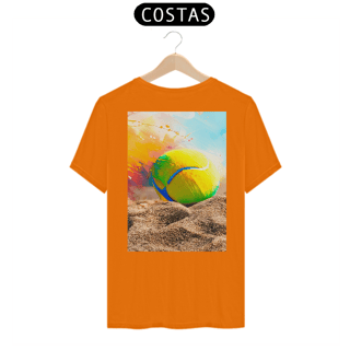 Nome do produto Camisa 100% Algodão - Bola de Beach Tennis na Areia (Costas)