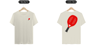 Nome do produto Camisa 100% Algodão - Raquete Beach Tennis (Frente e Costas)