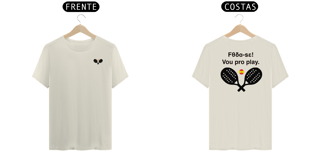 Nome do produto Camisa 100% Algodão - Vou pro Play (Frente e Costas)