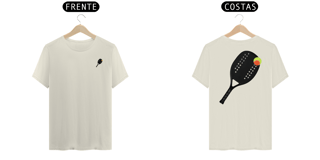 Nome do produto Camisa 100% Algodão - Raquete e Bola Beach Tennis (Frente e Costas)