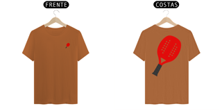 Nome do produto Camisa 100% Algodão - Raquete Beach Tennis (Frente e Costas)