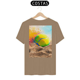 Nome do produto Camisa 100% Algodão - Bola de Beach Tennis na Areia (Costas)