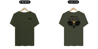 Nome do produto Camisa 100% Algodão - Vou pro Play (Frente e Costas)