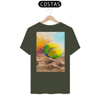 Nome do produto Camisa 100% Algodão - Bola de Beach Tennis na Areia (Costas)
