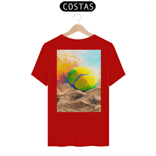 Nome do produto Camisa 100% Algodão - Bola de Beach Tennis na Areia (Costas)