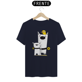 Nome do produto Camiseta Cão Gato Pássaro Cartoon