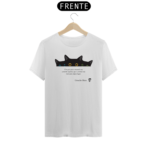 Camiseta Frases - Groucho Marx Gato Preto