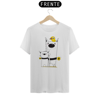 Nome do produto Camiseta Cão Gato Pássaro Cartoon