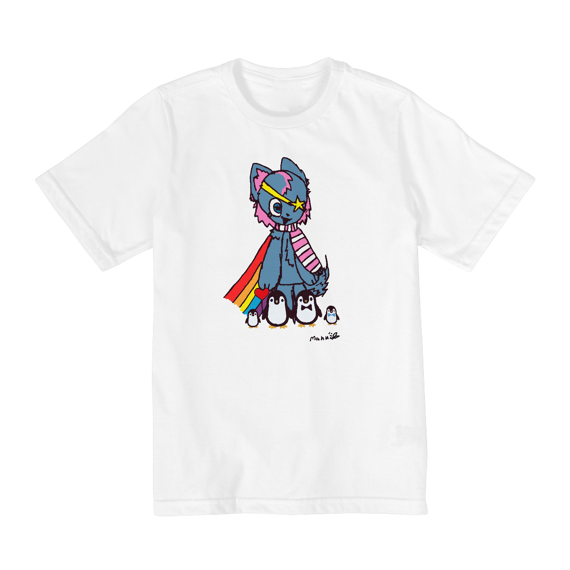 Camiseta da Manú Pinguins Estrela Infantil