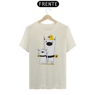 Nome do produto Camiseta Cão Gato Pássaro Cartoon