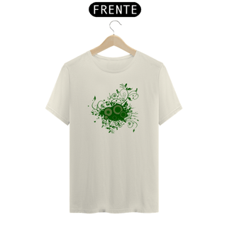 Nome do produto Camiseta Círculos e Folhas Abstrato