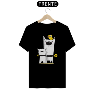 Nome do produto Camiseta Cão Gato Pássaro Cartoon