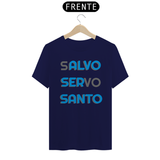 Nome do produto Salvo Servo Santo - letra azul