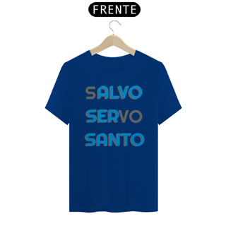 Nome do produto Salvo Servo Santo - letra azul