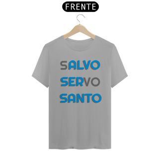 Nome do produto Salvo Servo Santo - letra azul