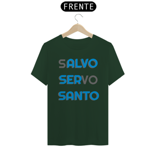 Nome do produto Salvo Servo Santo - letra azul