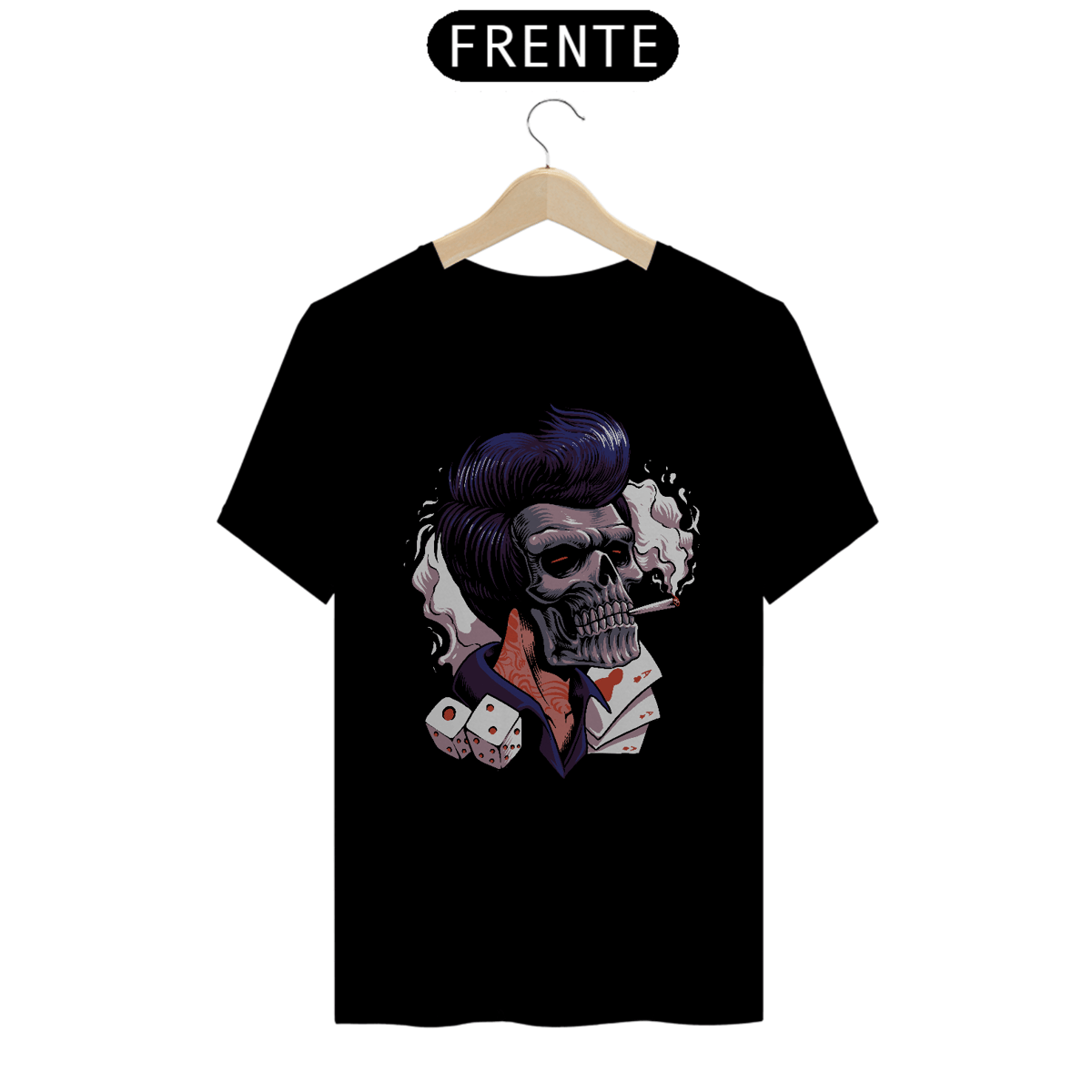 Nome do produto: Camisa Caveira Fumando 
