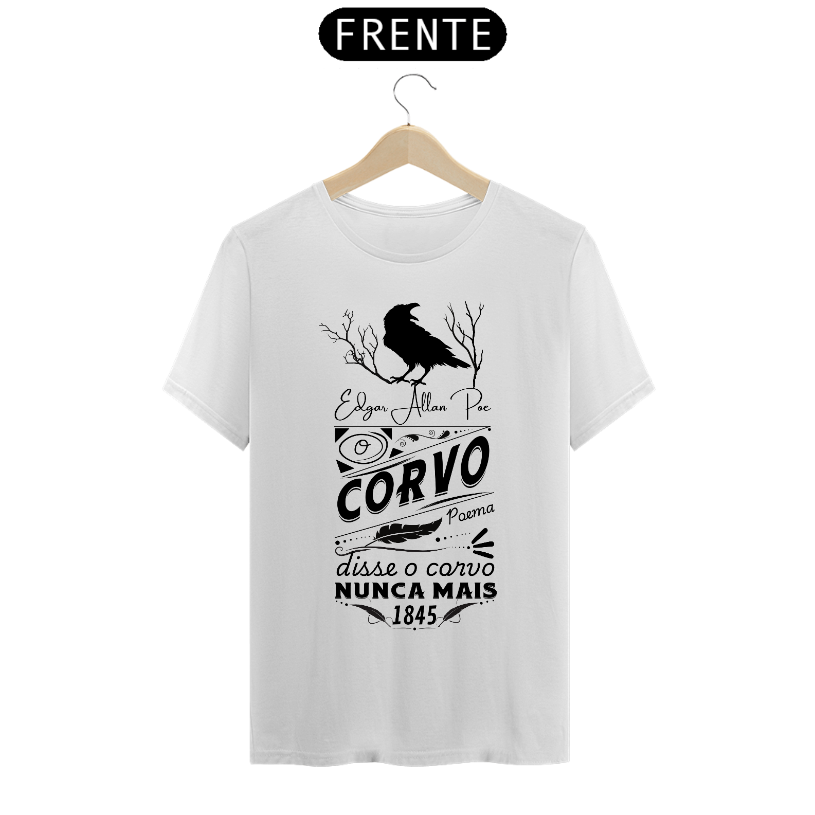 Camiseta Edgar Allan Poe O Corvo