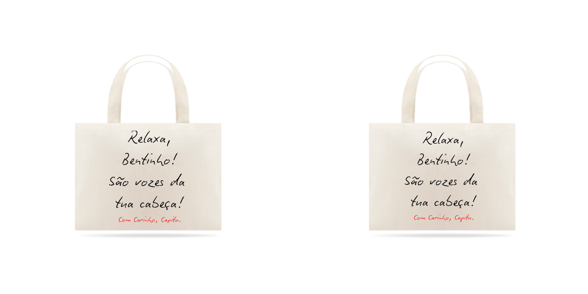 Nome do produto: Ecobag Machado de Assis Relaxa, Bentinho