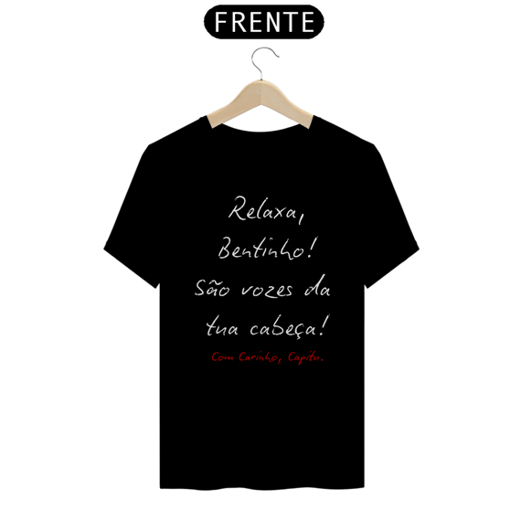 Camiseta Machado de Assis Relaxa Bentinho Preta