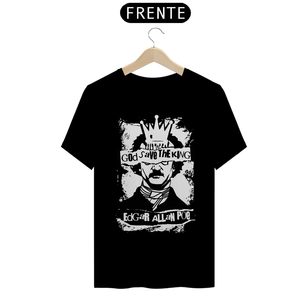 Nome do produto: Camiseta Edgar Allan Poe God Save The King