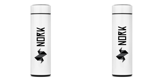 Garrafa Térmica Nork Logo Preta - 400ml