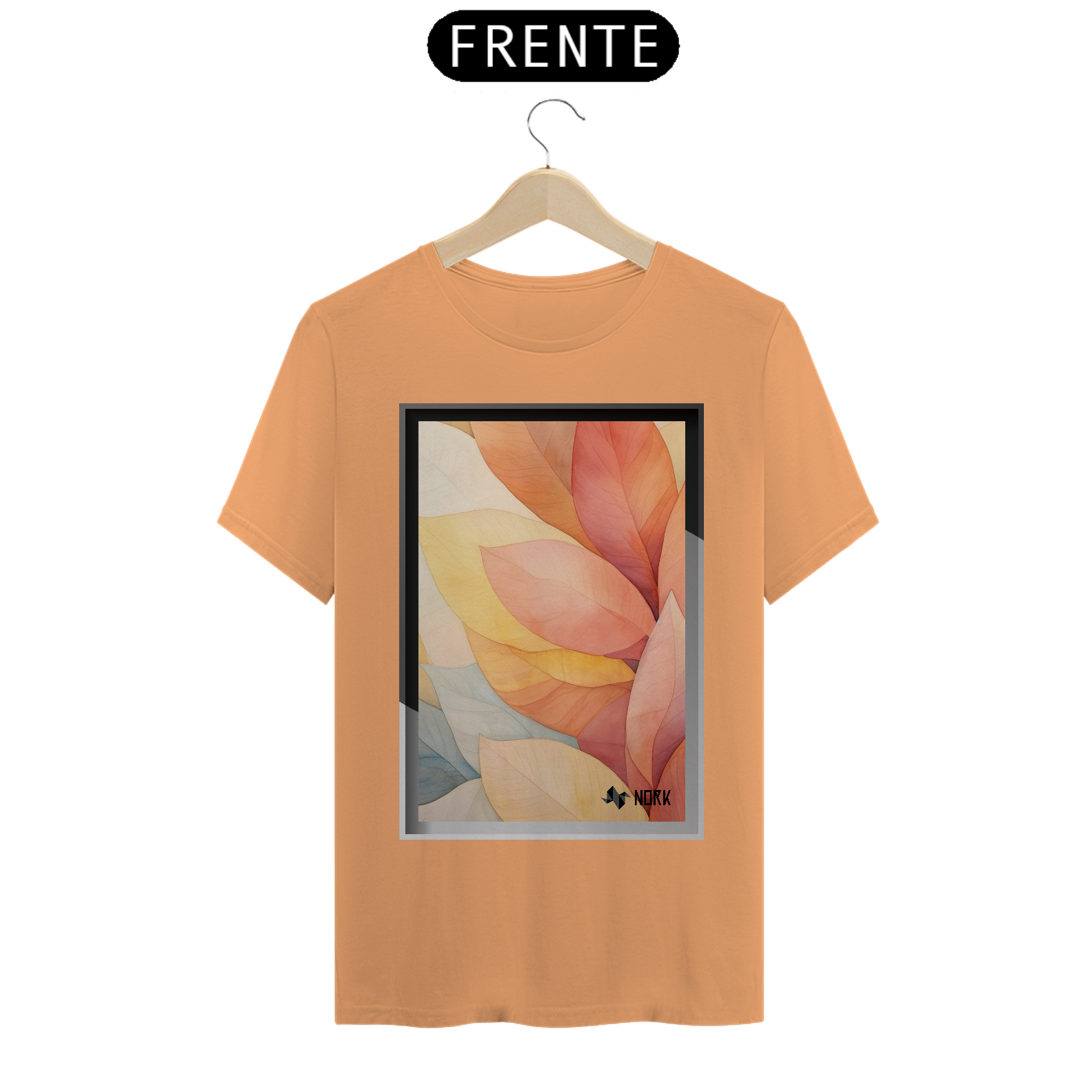 Camisa Nork Folhas Brisa Pastel Estonada