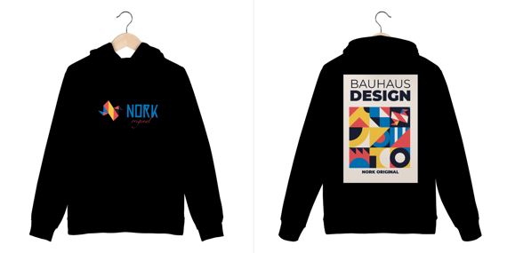 Casaco Moletom Canguru Nork Original Bauhaus Design