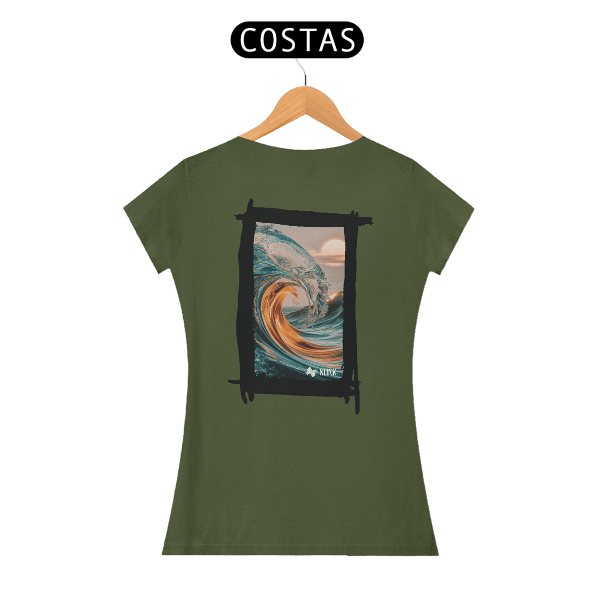 Nome do produto: Camisa Nork Surf Golden Tide Baby Look Quality