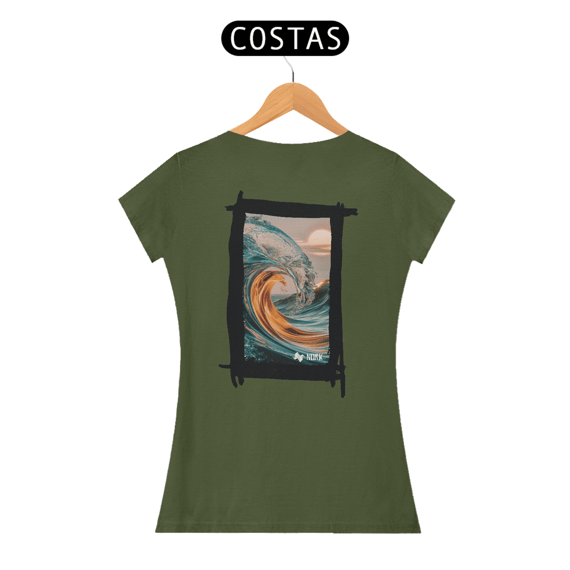Camisa Nork Surf Golden Tide Baby Look Quality