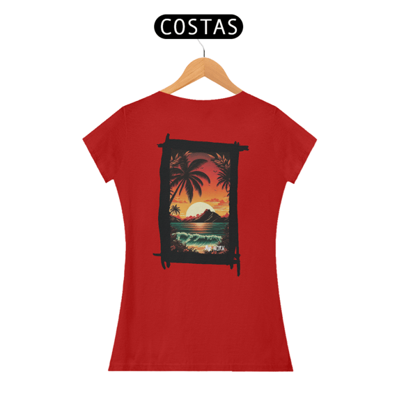 Camisa Nork Surf Sunset Tropics Baby Look Quality