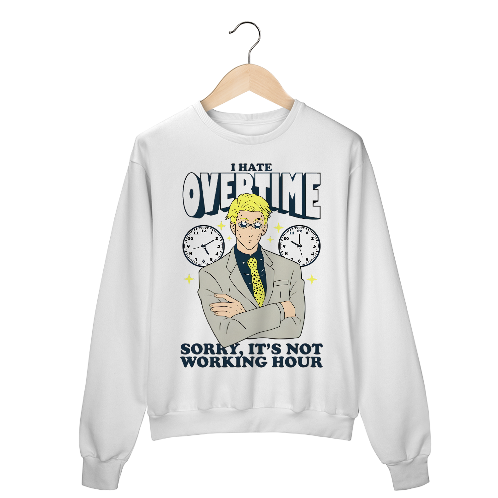 Moletom Fechado - Jujutsu Kaisen I Hate Overtime