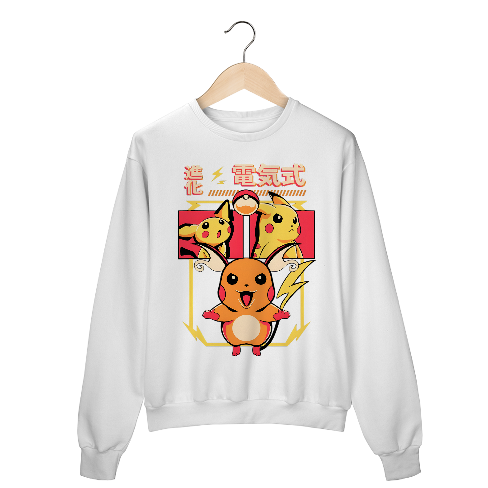 Moletom Fechado - Pokémon Evoluções Pikachu