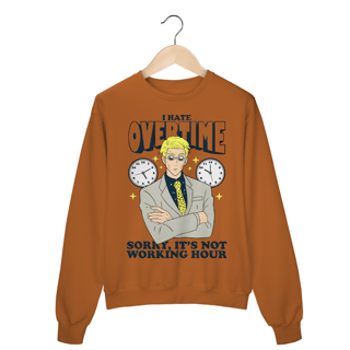 Nome do produto Moletom Fechado - Jujutsu Kaisen I Hate Overtime