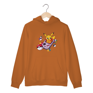 Nome do produto Moletom Canguru - Pokémon Pikachu Gameboy