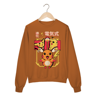 Nome do produto Moletom Fechado - Pokémon Evoluções Pikachu