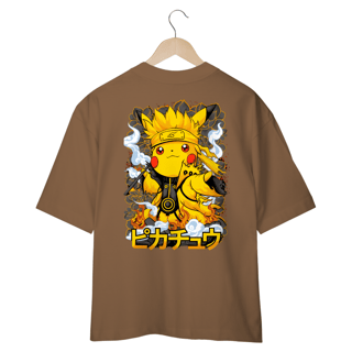 Nome do produto Oversized - Pokémon & Naruto Pikachu Hokage