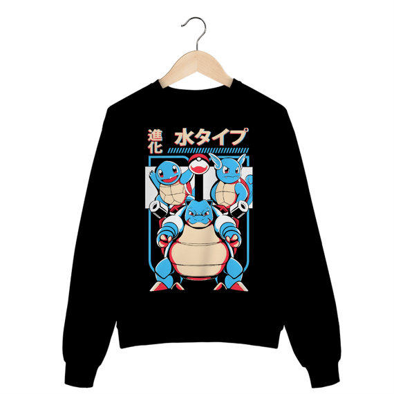 Moletom Fechado - Pokémon Evoluções Squirtle