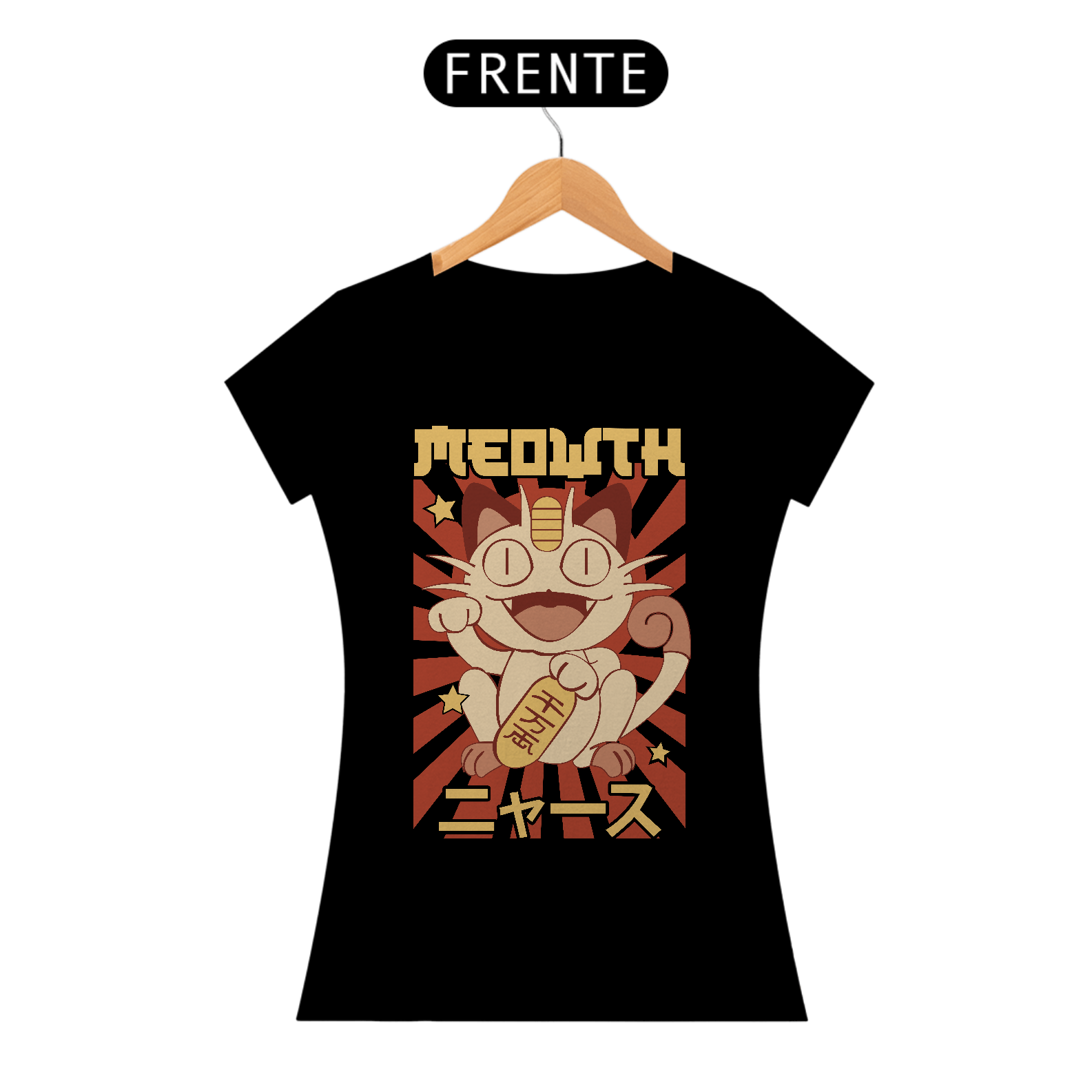Camiseta Feminino - Pokémon meowth