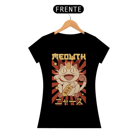 Camiseta Feminino - Pokémon meowth