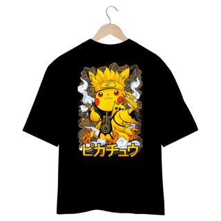 Nome do produto Oversized - Pokémon & Naruto Pikachu Hokage